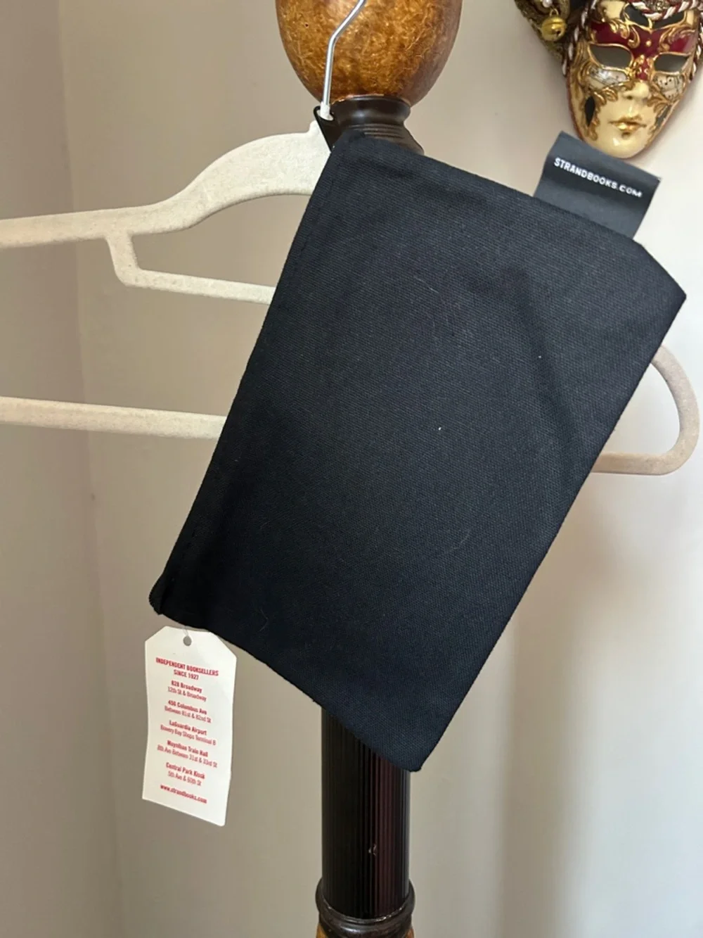 Strand bookstore Black Canvas Zip Pouch - Red Logo NWT